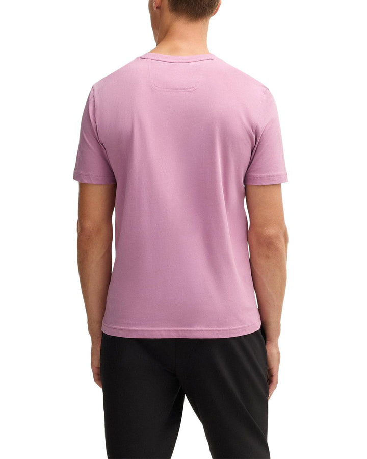 HUGO BOSS MENS ARTISTIC LOGO T-SHIRT LIGHT PURPLE-Designer Outlet Sales