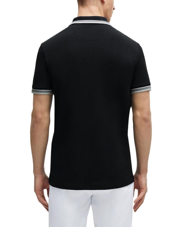 HUGO BOSS MENS PADDY POLO SHIRT BLACK-Designer Outlet Sales