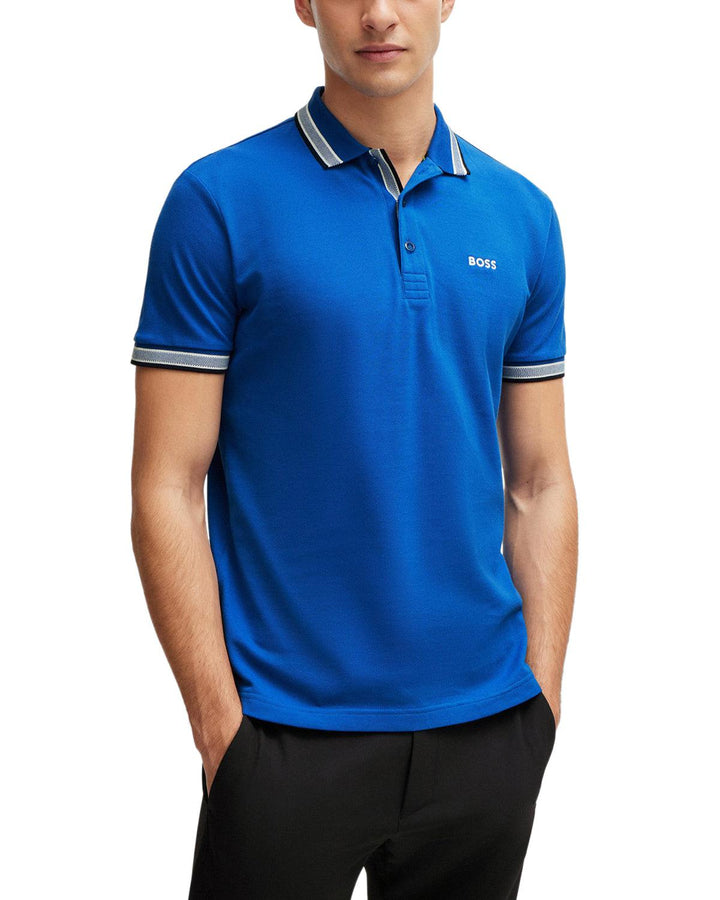 HUGO BOSS MENS PADDY POLO SHIRT ELECTRIC BLUE-Designer Outlet Sales