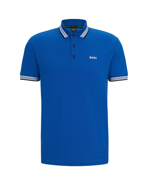 HUGO BOSS MENS PADDY POLO SHIRT ELECTRIC BLUE-Designer Outlet Sales