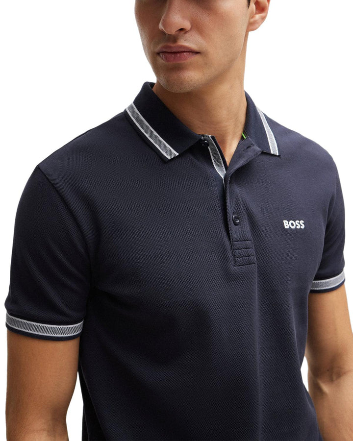 HUGO BOSS MENS PADDY POLO SHIRT NAVY-Designer Outlet Sales