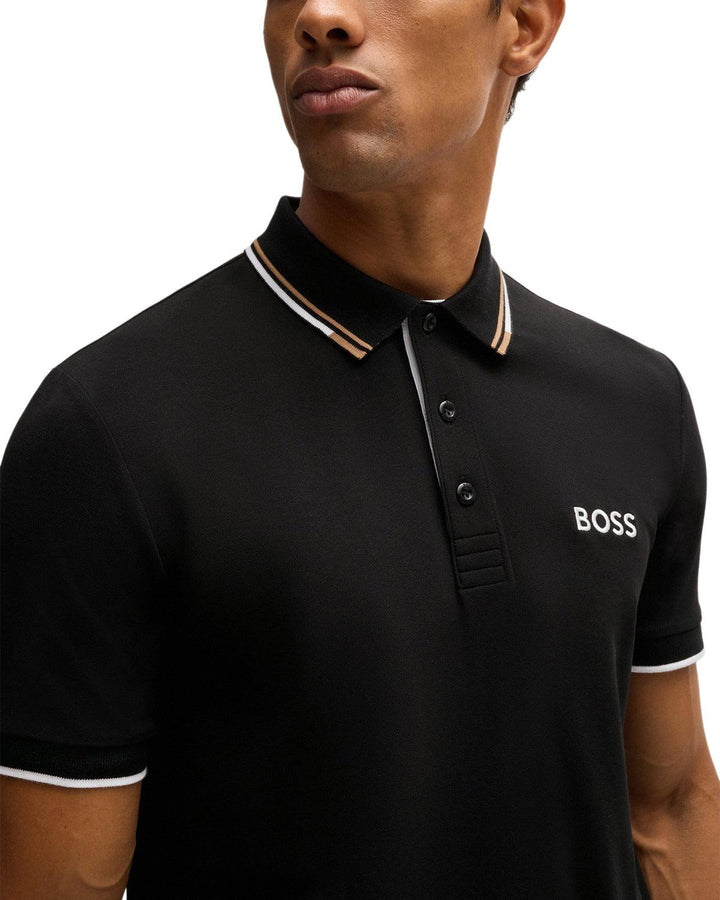 HUGO BOSS MENS PADDY PRO POLO SHIRT BLACK-Designer Outlet Sales