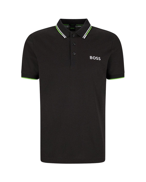 HUGO BOSS MENS PADDY PRO POLO SHIRT BLACK-Designer Outlet Sales