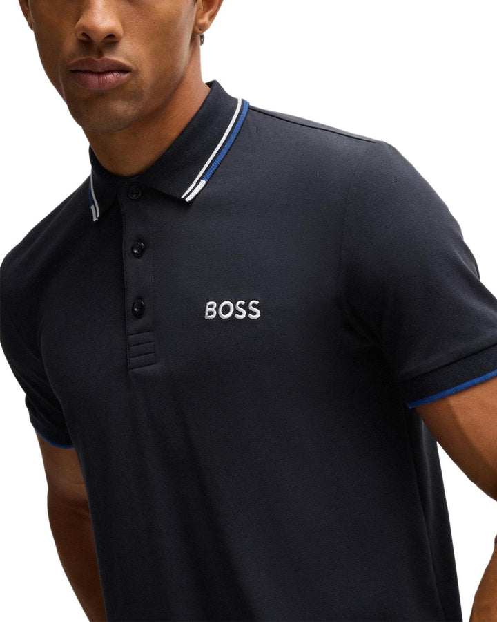 HUGO BOSS MENS PADDY PRO POLO SHIRT NAVY-Designer Outlet Sales