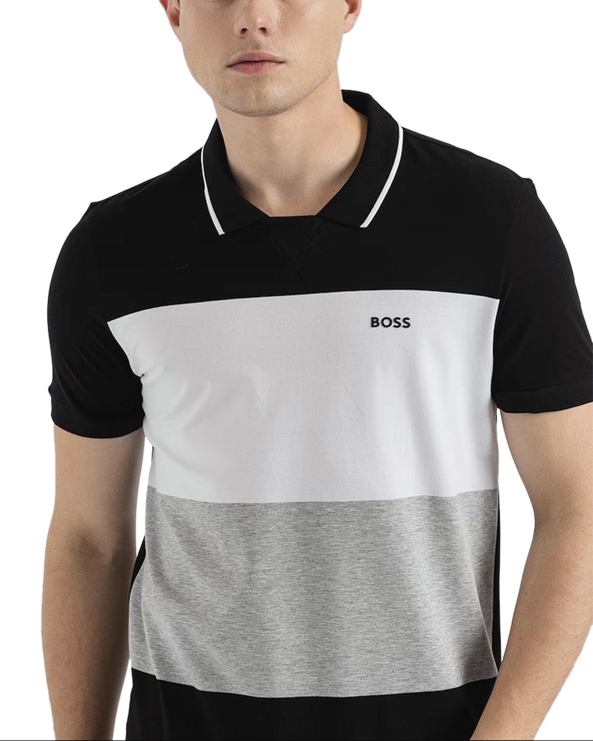 Black and white hugo boss outlet polo