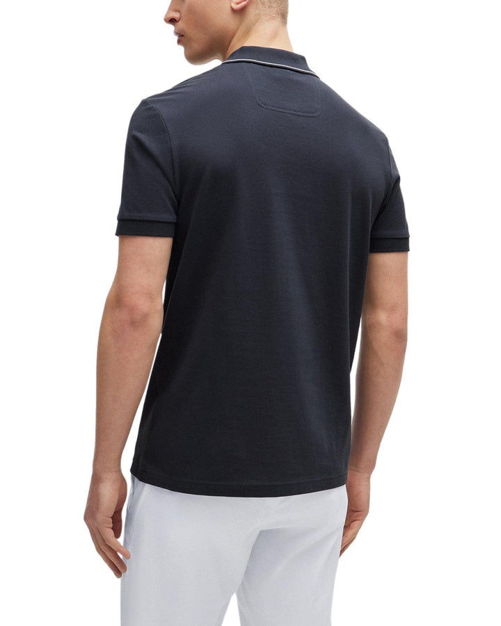 HUGO BOSS MENS PAULE 4 POLO SHIRT NAVY-Designer Outlet Sales