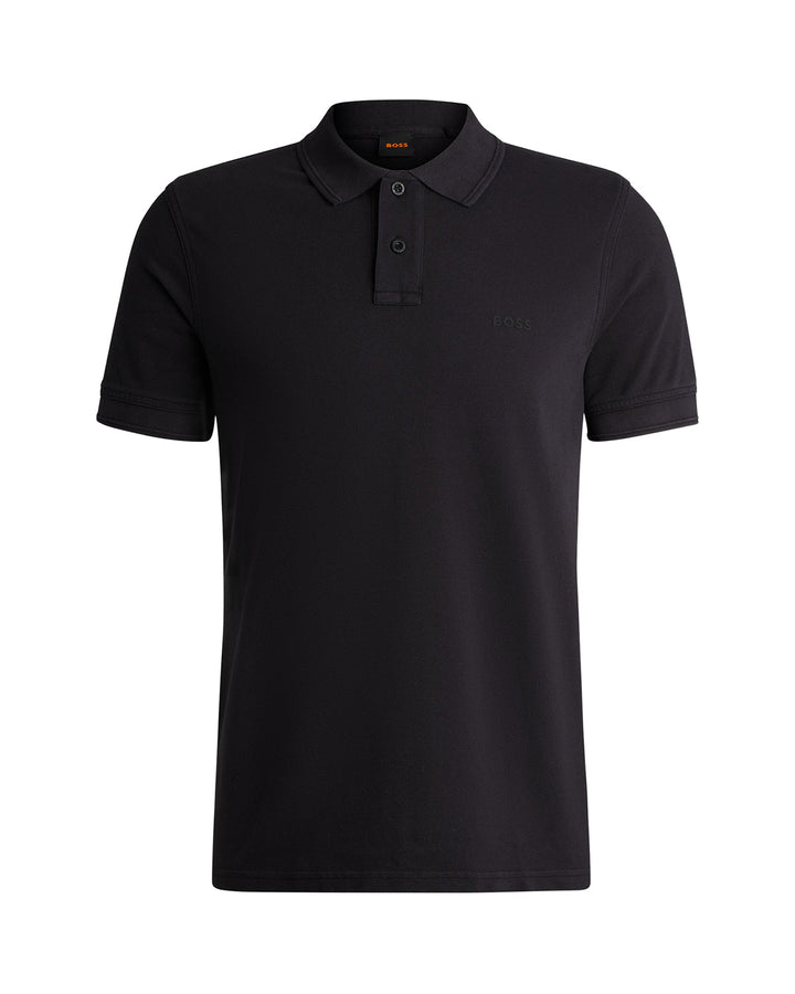 HUGO BOSS MENS PRIME POLO SHIRT BLACK-Designer Outlet Sales