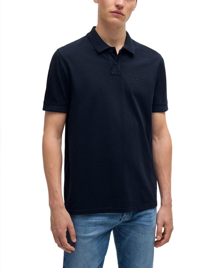 HUGO BOSS MENS PRIME POLO SHIRT NAVY-Designer Outlet Sales