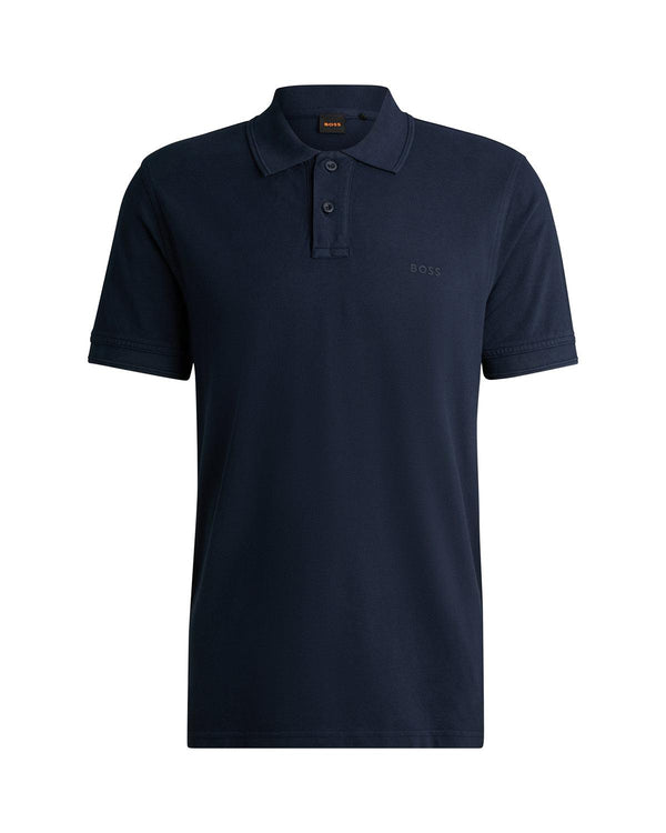 HUGO BOSS MENS PRIME POLO SHIRT NAVY-Designer Outlet Sales