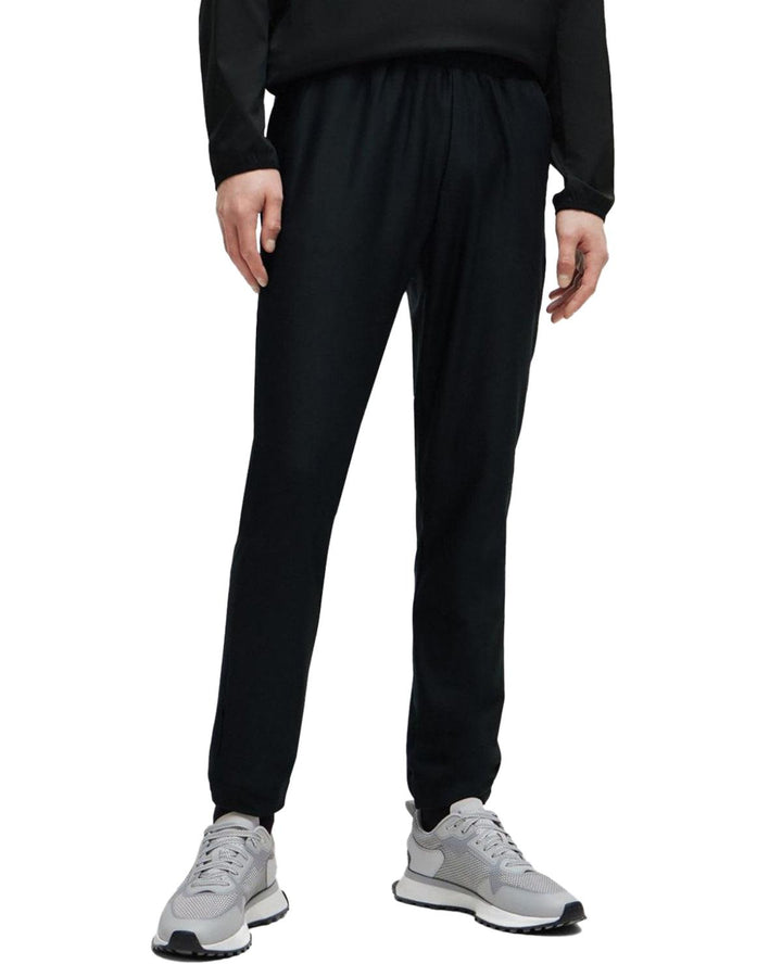 HUGO BOSS MENS QUICK DRY TRACKSUIT BOTTOMS BLACK-Designer Outlet Sales