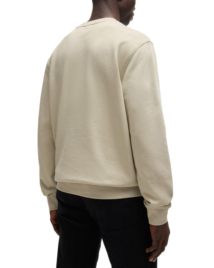 HUGO BOSS MENS WESTART SWEATSHIRT LIGHT BEIGE-Designer Outlet Sales