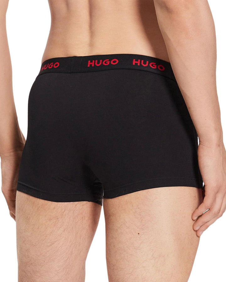 HUGO MENS 3 PACK EOSP TRUNKS BLACK-Designer Outlet Sales
