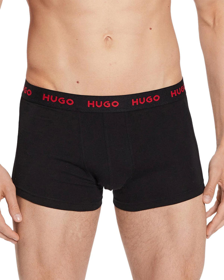HUGO MENS 3 PACK EOSP TRUNKS BLACK-Designer Outlet Sales