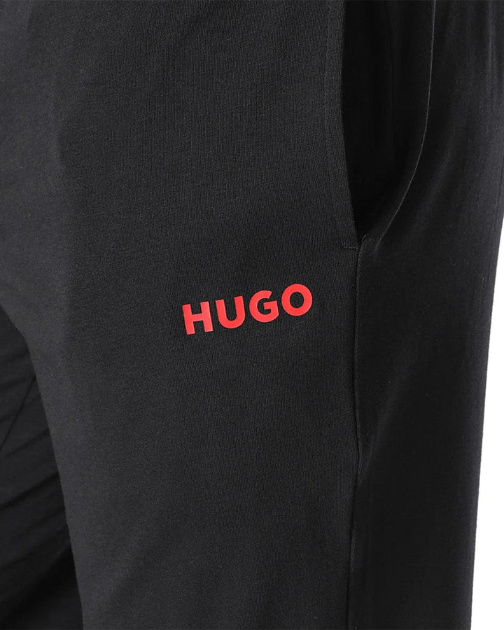 HUGO MENS LINKED LOUNGE JOGGERS BLACK-Designer Outlet Sales