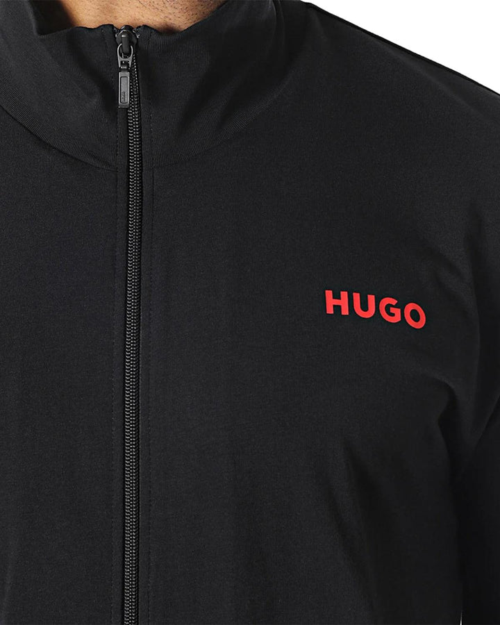 HUGO MENS LINKED ZIP SWEAT BLACK-Designer Outlet Sales