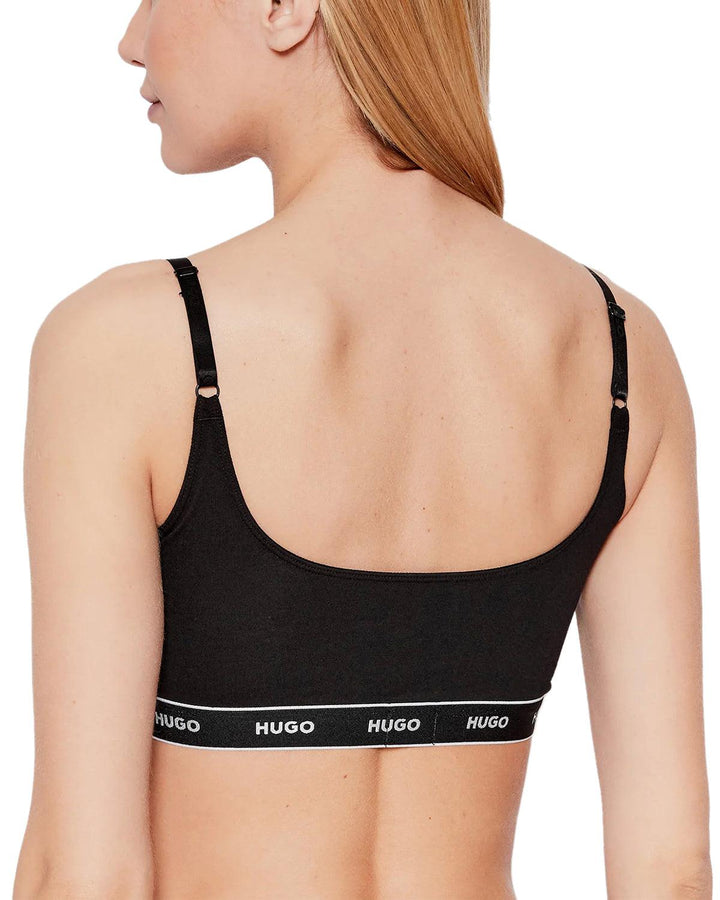 HUGO WOMENS 2 PACK BRALETTES BLACK-Designer Outlet Sales