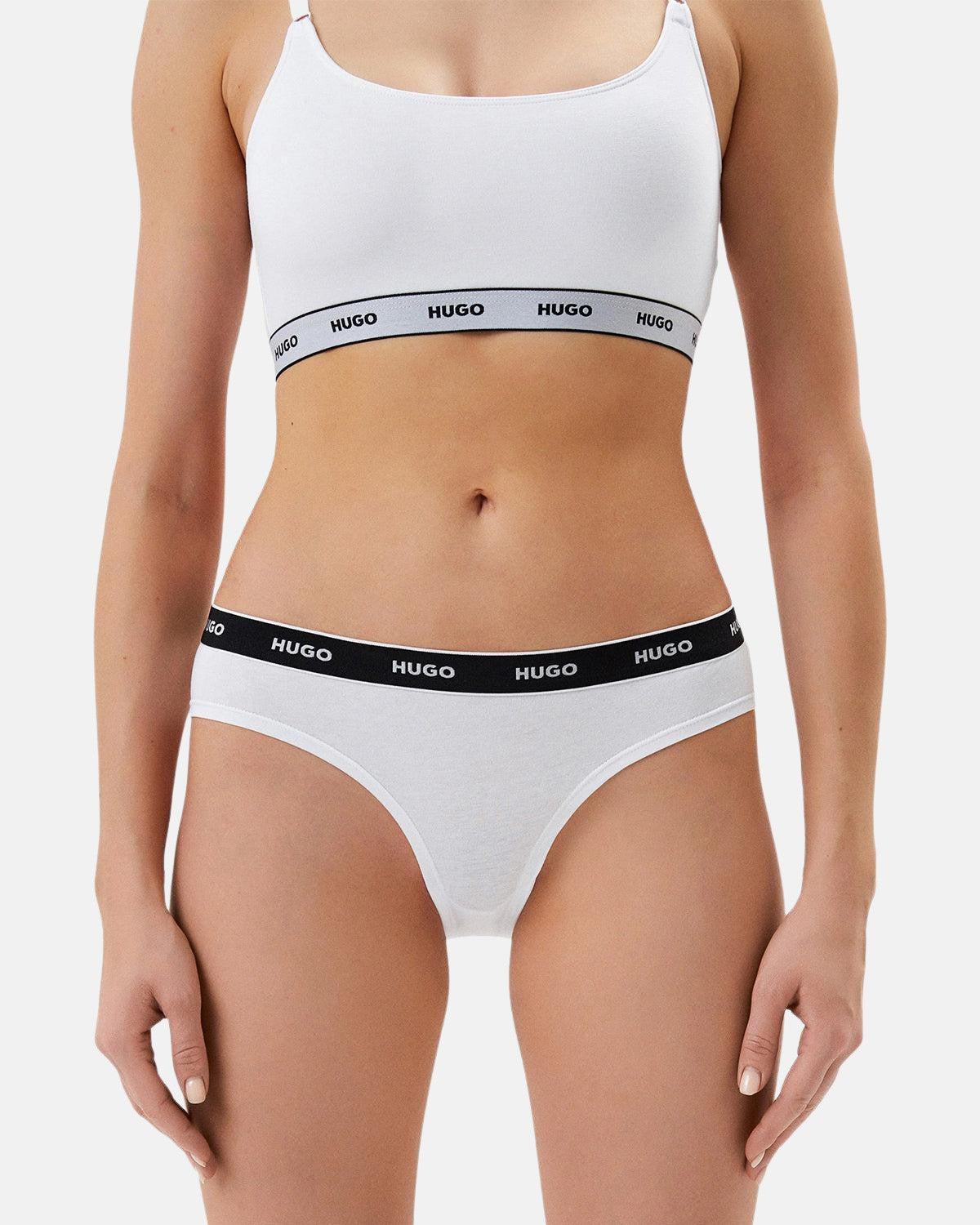 HUGO WOMENS 3 PACK BRIEFS BLACK WHITE – HUGO-50480157-970-XS | Studio DOS by Designer Outlet Sales
