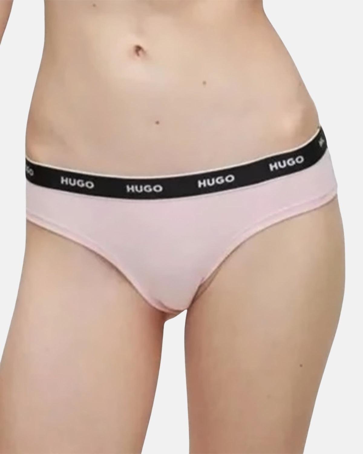 HUGO WOMENS 3 PACK BRIEFS RED PINK ROSE – HUGO-50480157-969-XS | Studio DOS by Designer Outlet Sales