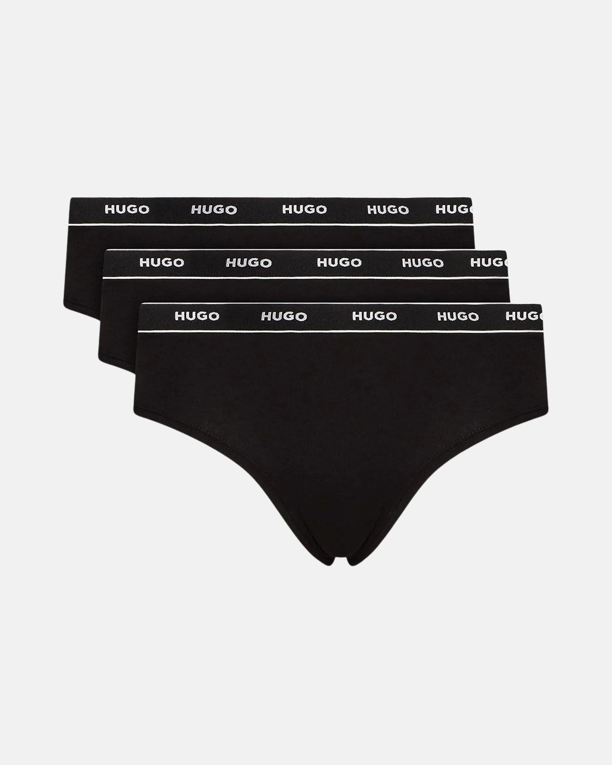 HUGO WOMENS 3 PACK HIPSTER BRIEFS BLACK – HUGO WOMENS 3 PACK HIPSTER BRIEFS BLACK-50469658-001-XS | Studio DOS by Designer Outlet Sales