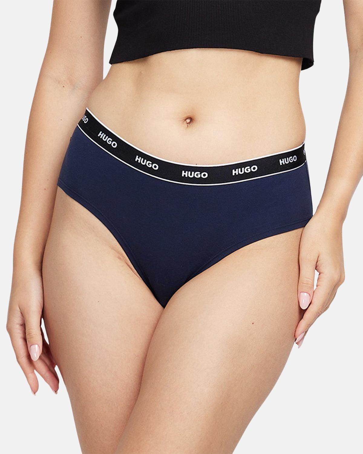 HUGO WOMENS 3 PACK HIPSTER BRIEFS NAVY BLACK BLUE – HUGO WOMENS 3 PACK HIPSTER BRIEFS NAVY BLACK BLUE-50469658-973-XS | Studio DOS by Designer Outlet Sales