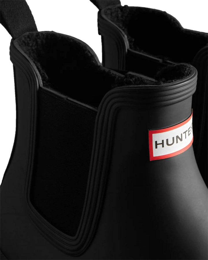 HUNTER MENS INSULATED ORIGINAL CHELSEA BOOTS BLACK-Designer Outlet Sales