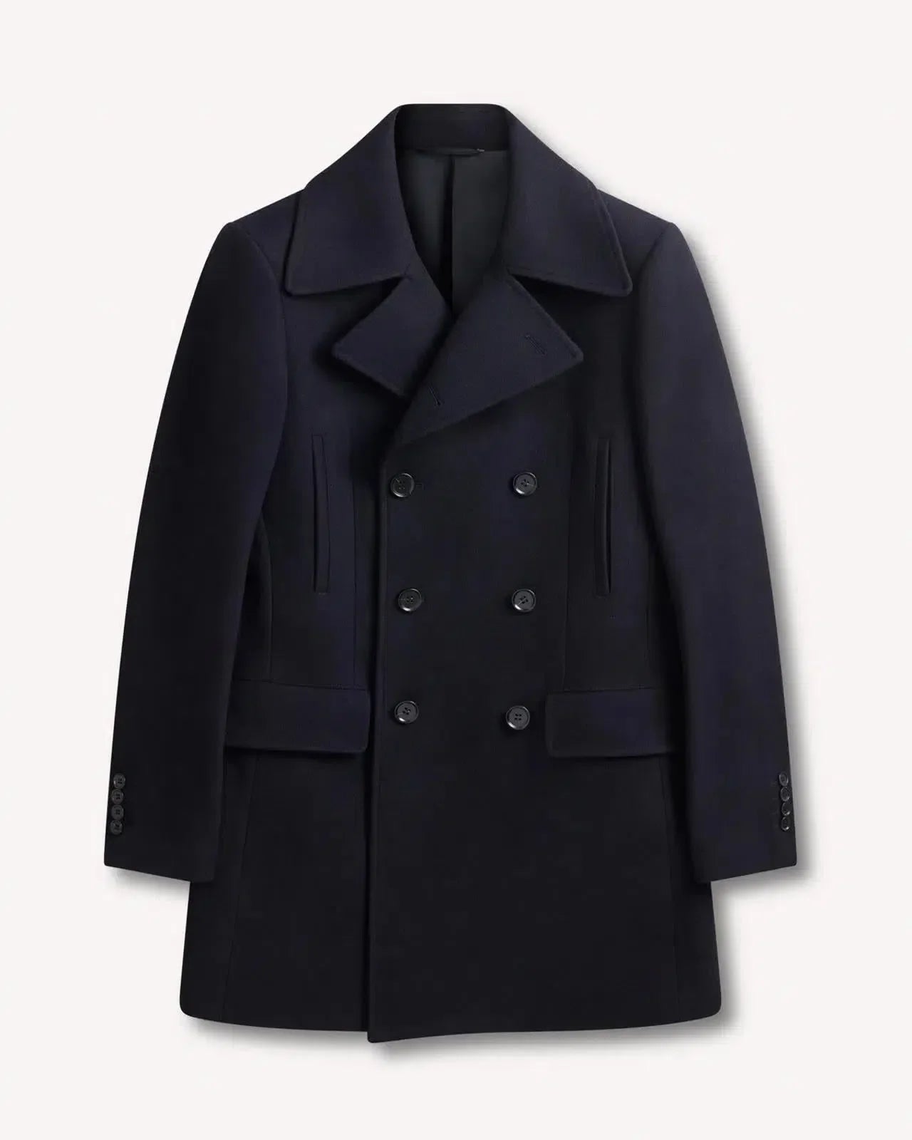 Kilgour Double Breasted Mid Length Peacoat Navy – 40541-003-131 | Studio DOS by Designer Outlet Sales