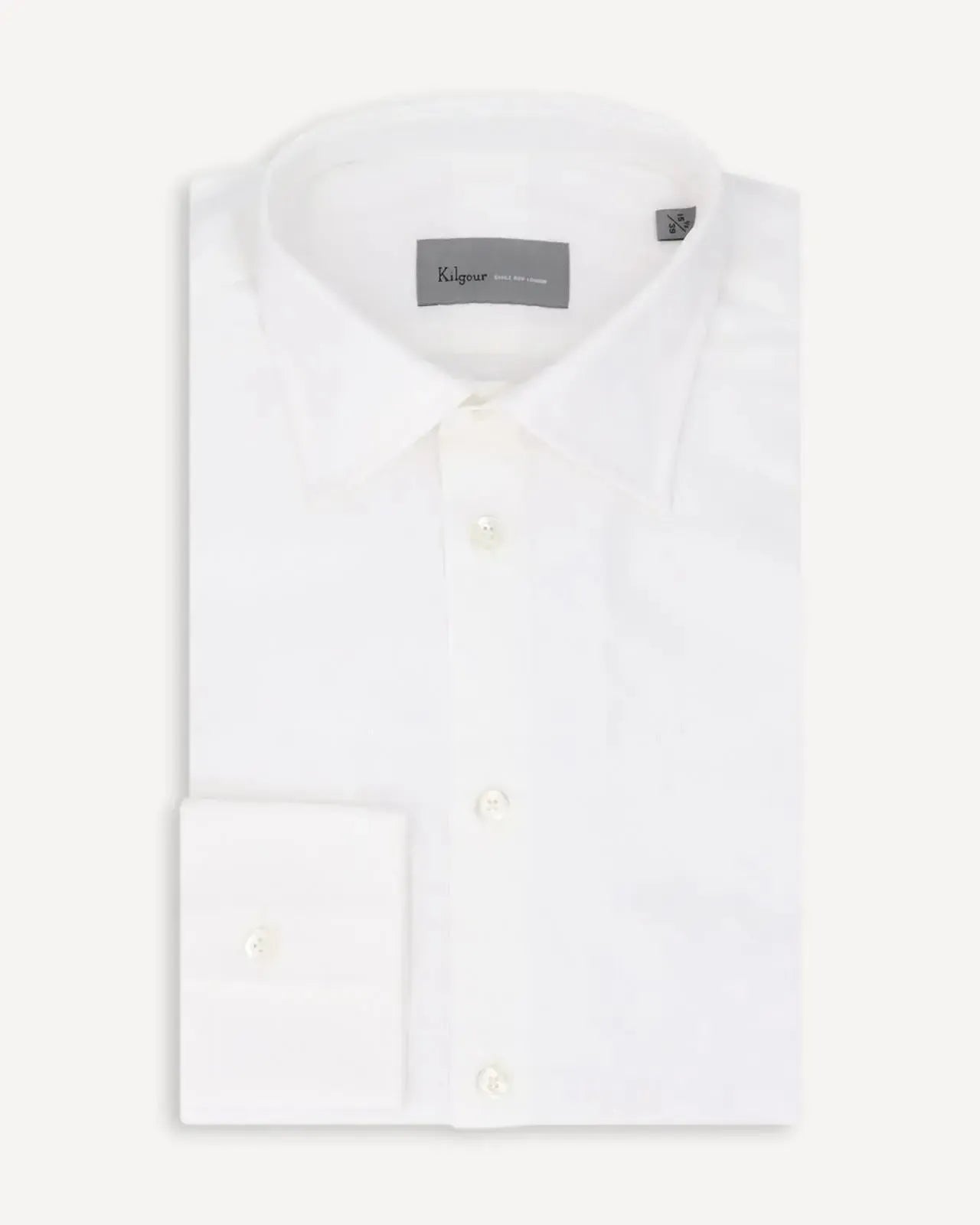 Kilgour Regular Collar Poplin Cotton Shirt White – 40541-007-712 | Studio DOS by Designer Outlet Sales