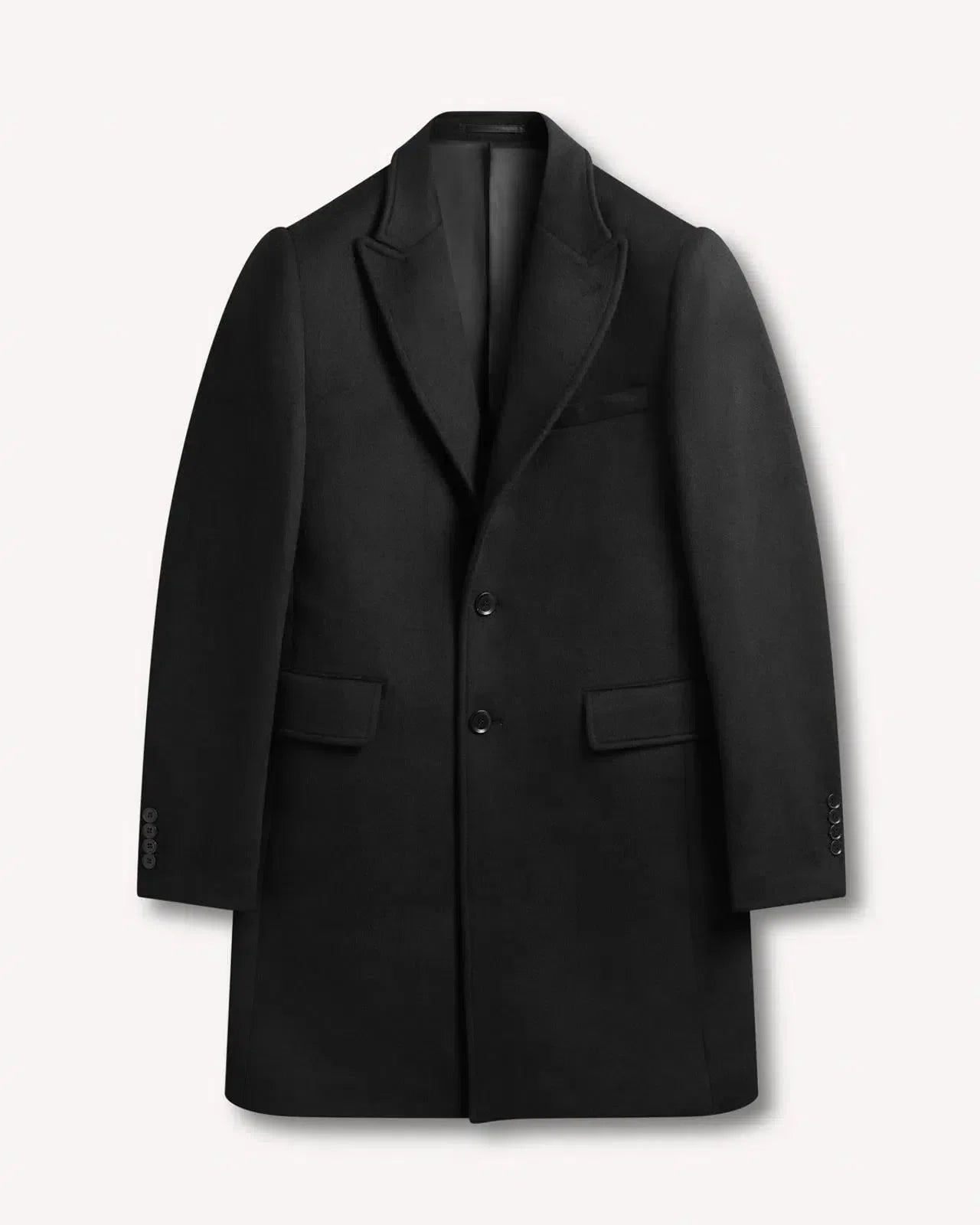 Kilgour Single Breasted Mid Length Overcoat Black – 40541-003-167 | Studio DOS by Designer Outlet Sales