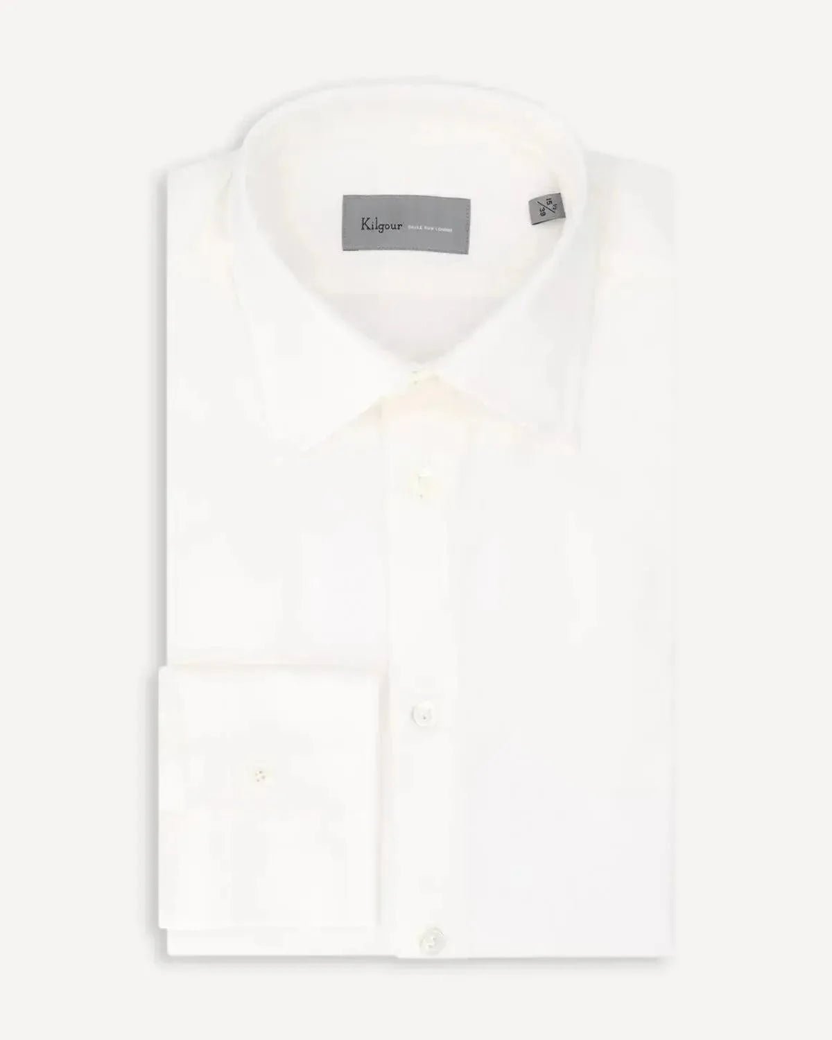 Kilgour Textured Weave Cut Away Collar Shirt Ivory – 40541-007-595 | Studio DOS by Designer Outlet Sales
