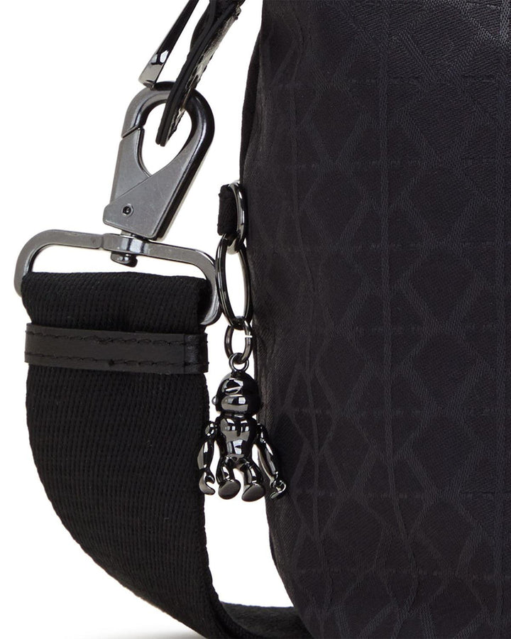 KIPLING KALA MINI SHOULDER BAG SIGNATURE BLACK QVC-Designer Outlet Sales