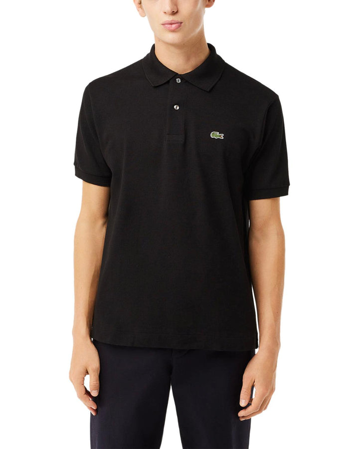 LACOSTE MENS ORIGINAL L.12.12 POLO SHIRT BLACK-Designer Outlet Sales