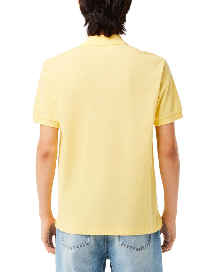 LACOSTE MENS ORIGINAL L.12.12 POLO SHIRT PASTEL YELLOW-Designer Outlet Sales