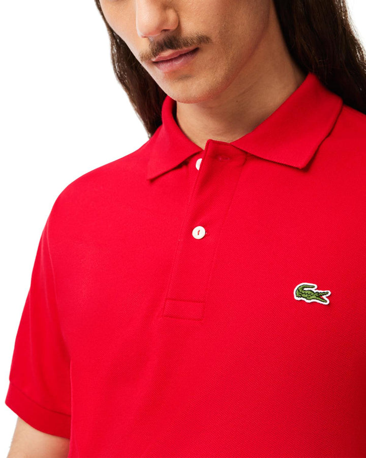 LACOSTE MENS ORIGINAL L.12.12 POLO SHIRT RED-Designer Outlet Sales