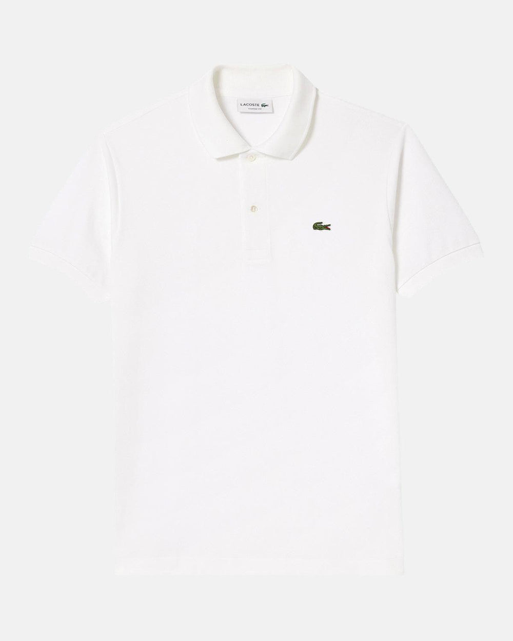 LACOSTE MENS ORIGINAL POLO SHIRT WHITE – DESIGNER OUTLET SALES