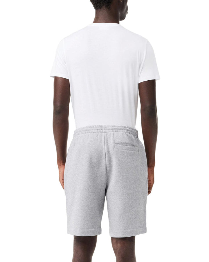 LACOSTE MENS SIGNATURE FLEECE SHORTS GREY CHINE-Designer Outlet Sales