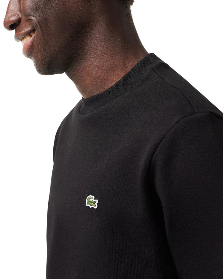 LACOSTE MENS SIGNATURE SWEATSHIRT BLACK-Designer Outlet Sales