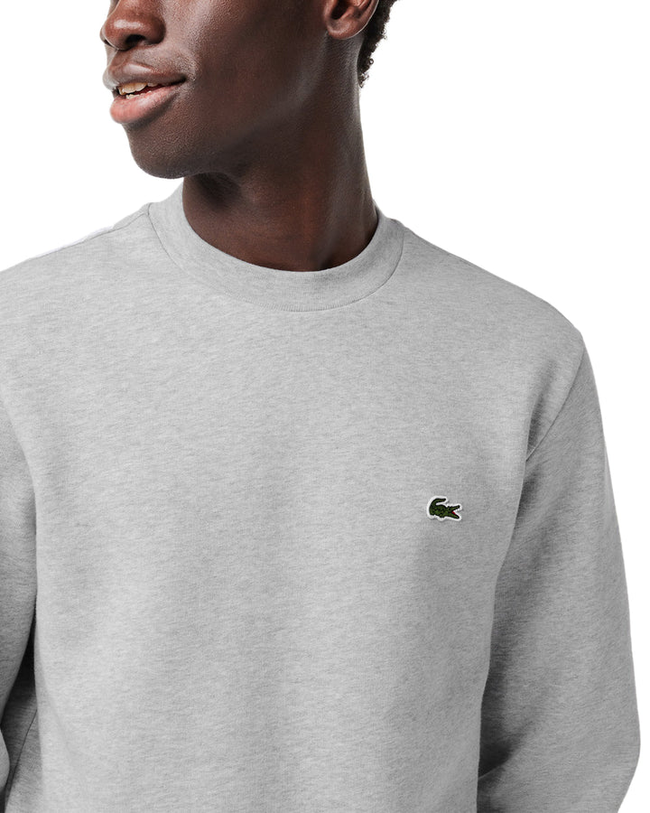 LACOSTE MENS SIGNATURE SWEATSHIRT GREY CHINE-Designer Outlet Sales