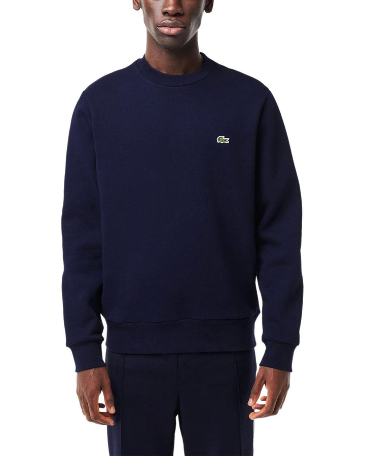 LACOSTE MENS SIGNATURE SWEATSHIRT MIDNIGHT BLUE-Designer Outlet Sales