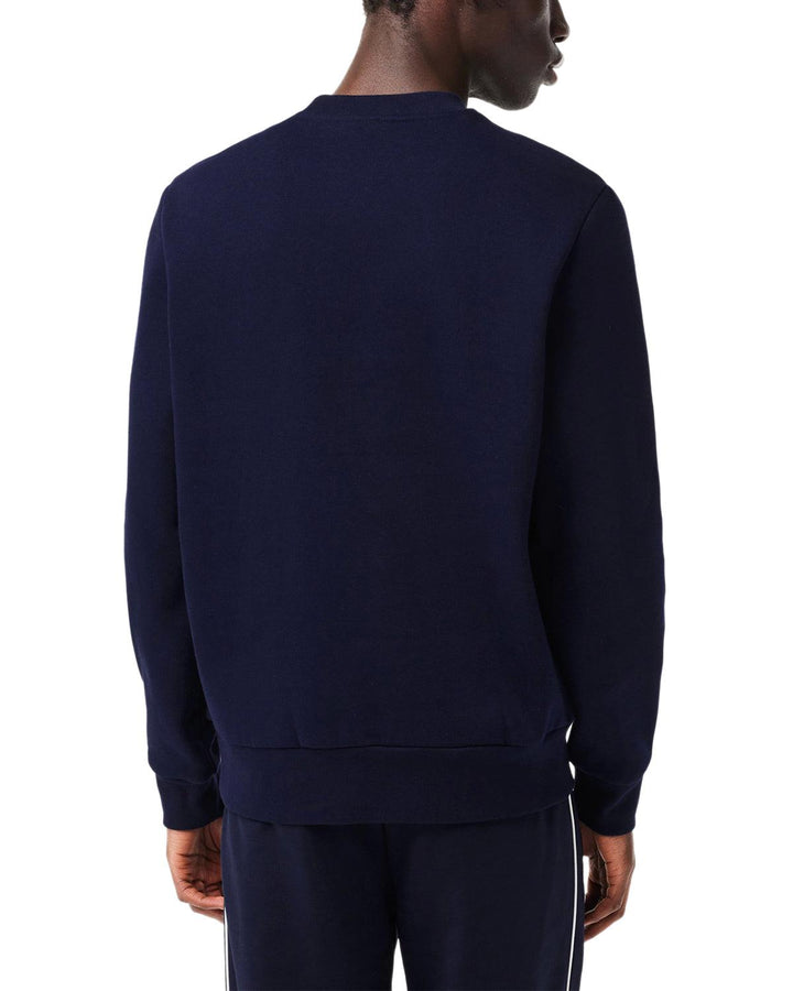 LACOSTE MENS SIGNATURE SWEATSHIRT MIDNIGHT BLUE-Designer Outlet Sales