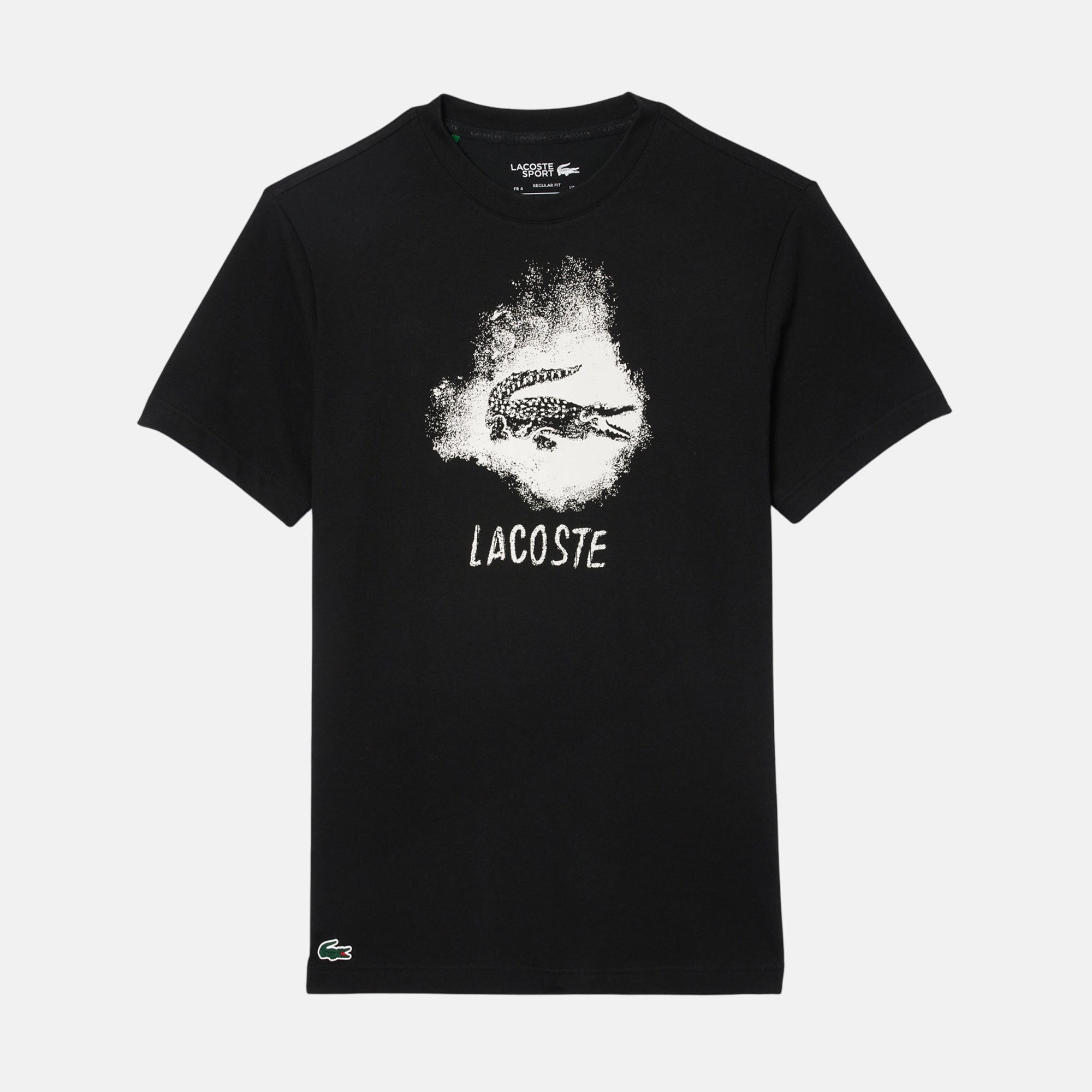 Lacoste Mens Ultra Dry Graphic Sport T-Shirt Black – SPR153-M | Studio DOS by Designer Outlet Sales