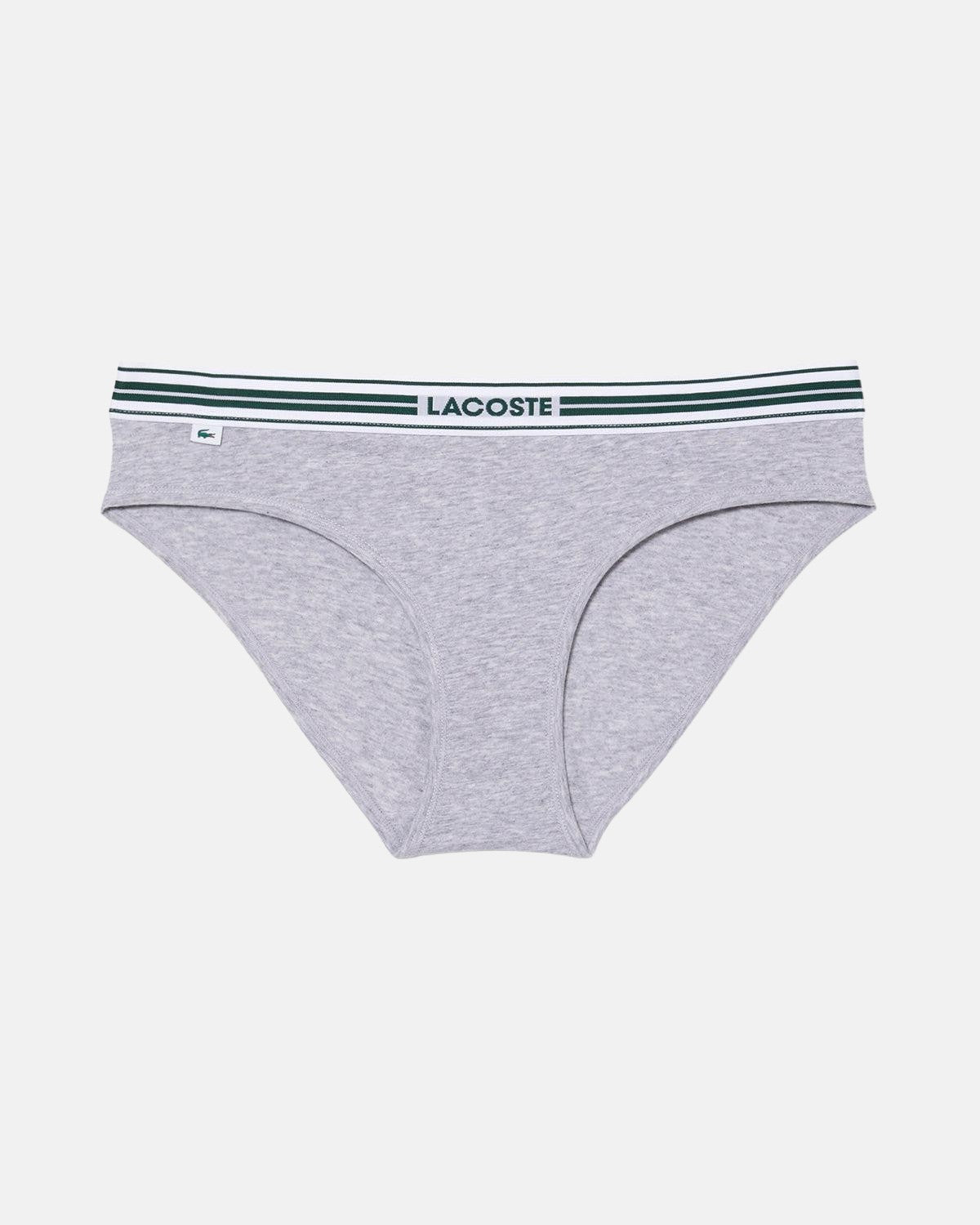 LACOSTE WOMENS HERITAGE STRETCH COTTON BRIEFS GREY CHINE – LACOSTE-8F1333-00-CCA-XS | Studio DOS by Designer Outlet Sales