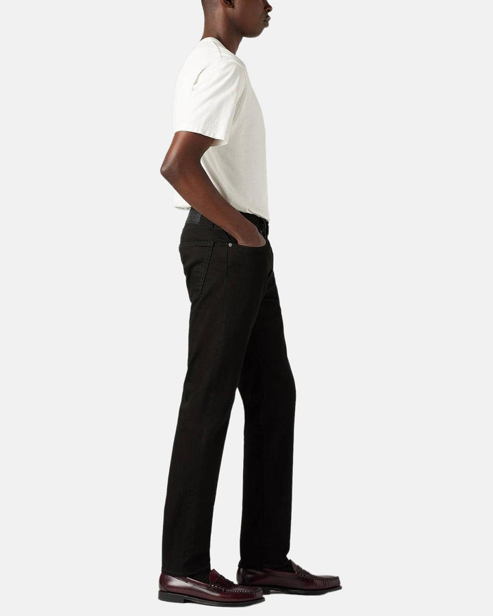 LEVIS MENS 502 TAPPERED JEANS NIGHTSHINE BLACK-Designer Outlet Sales