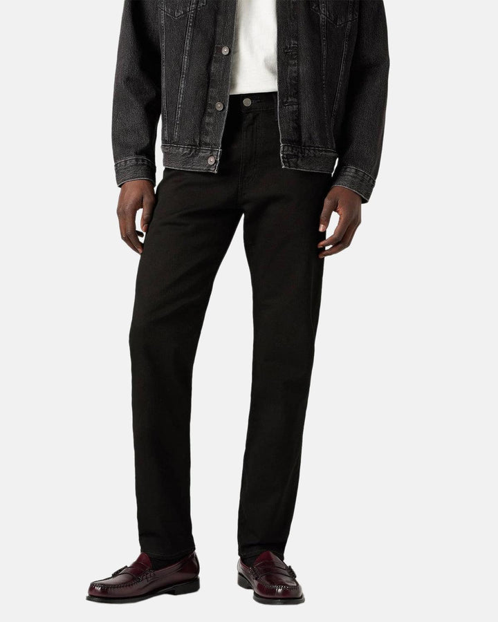 LEVIS MENS 502 TAPPERED JEANS NIGHTSHINE BLACK-Designer Outlet Sales