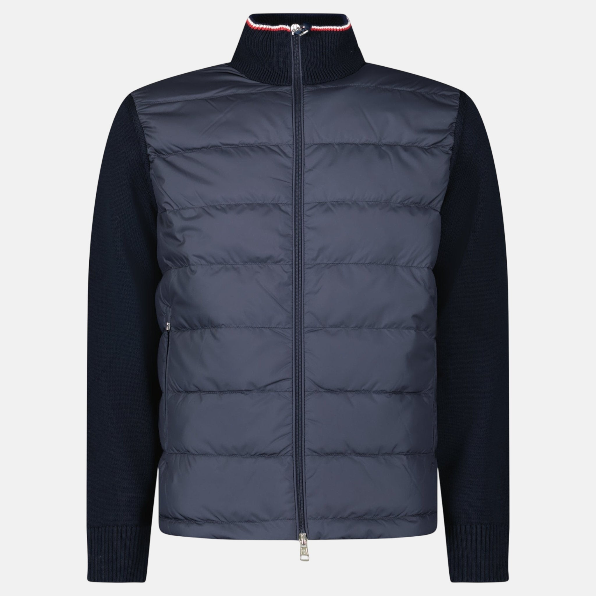 Moncler Down - Panelled Cotton Cardigan Navy – G32 | Studio DOS by Designer Outlet Sales