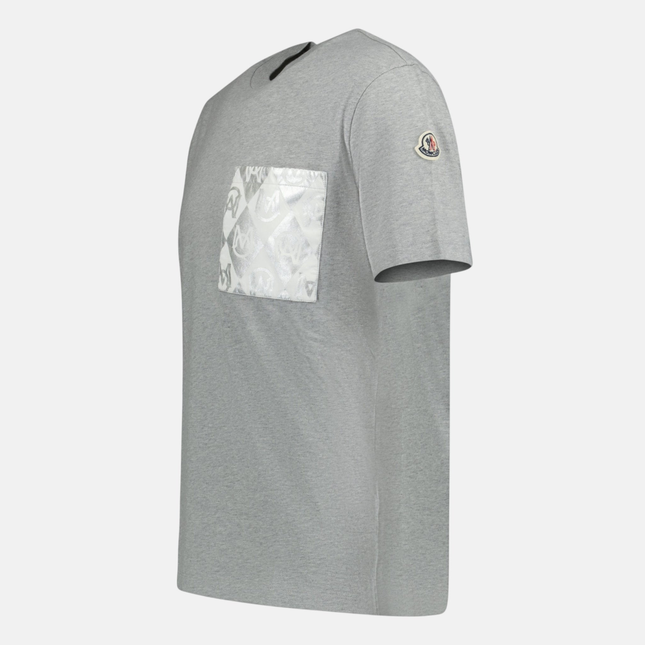 Moncler Patch Pocket Logo T-Shirt Grey – A55 | Studio DOS by Designer Outlet Sales
