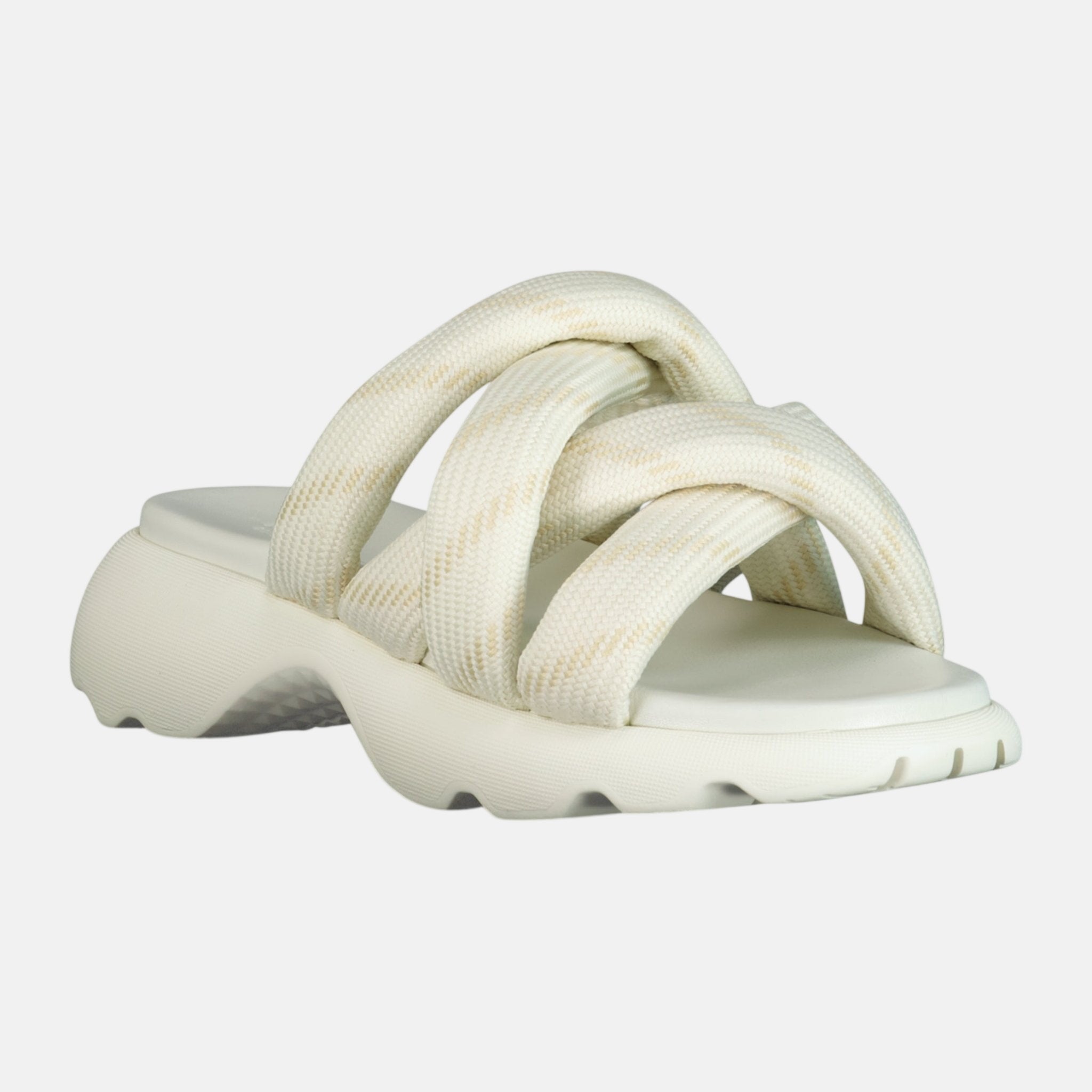 Moncler Womens 'Belay Knot' Sliders Beige – D7 | Studio DOS by Designer Outlet Sales