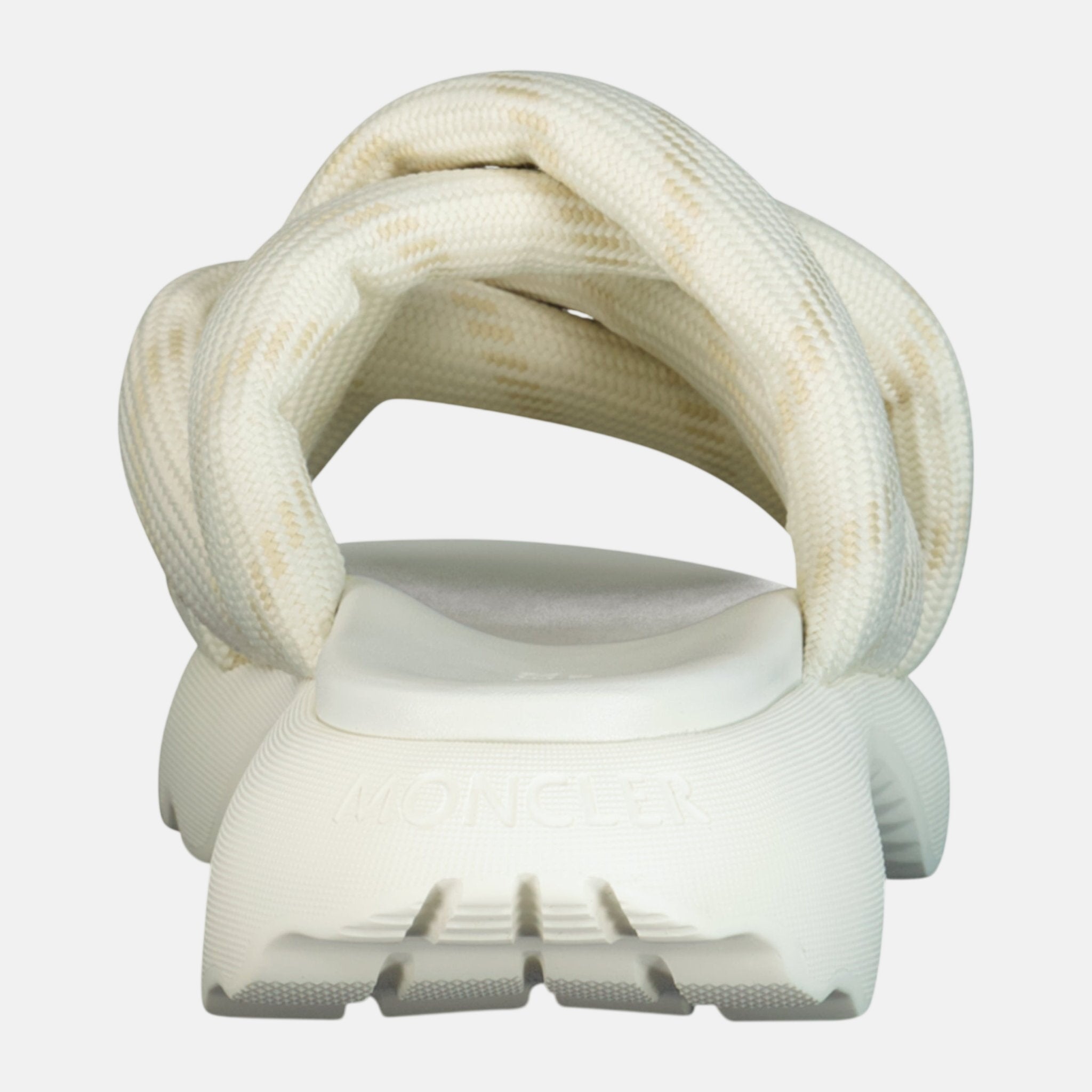 Moncler Womens 'Belay Knot' Sliders Beige – D7 | Studio DOS by Designer Outlet Sales