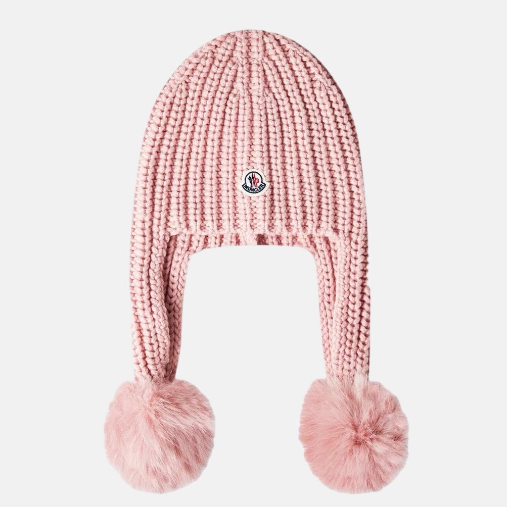 Moncler Womens 'Berretto' Beanie Bobble Hat Pink – Hat Box 6 | Studio DOS by Designer Outlet Sales