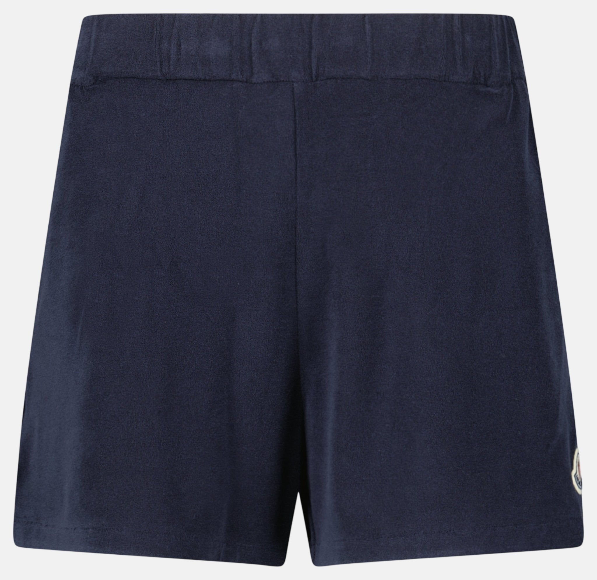 Moncler Womens Logo - Patch Velour Shorts Navy – B12 | Studio DOS by Designer Outlet Sales