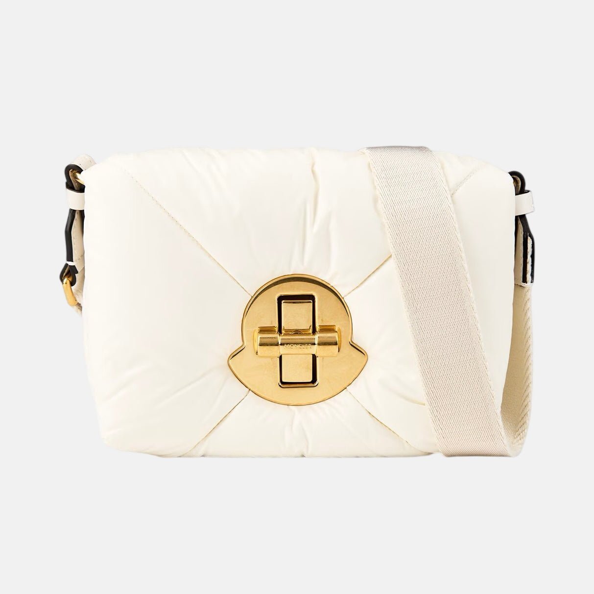 Moncler Womens Puffer Quilted Mini Crossbody Bag Cream – Grey Box 3 | Studio DOS by Designer Outlet Sales